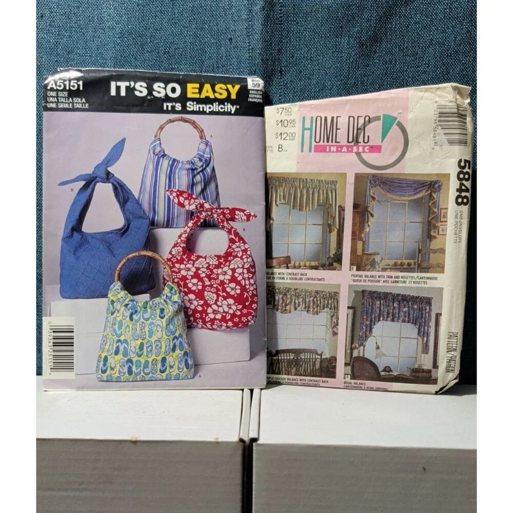 4 Sewing Patterns | Kids PJs & Retro Sweatsuits | Tote Bags | Window Valance